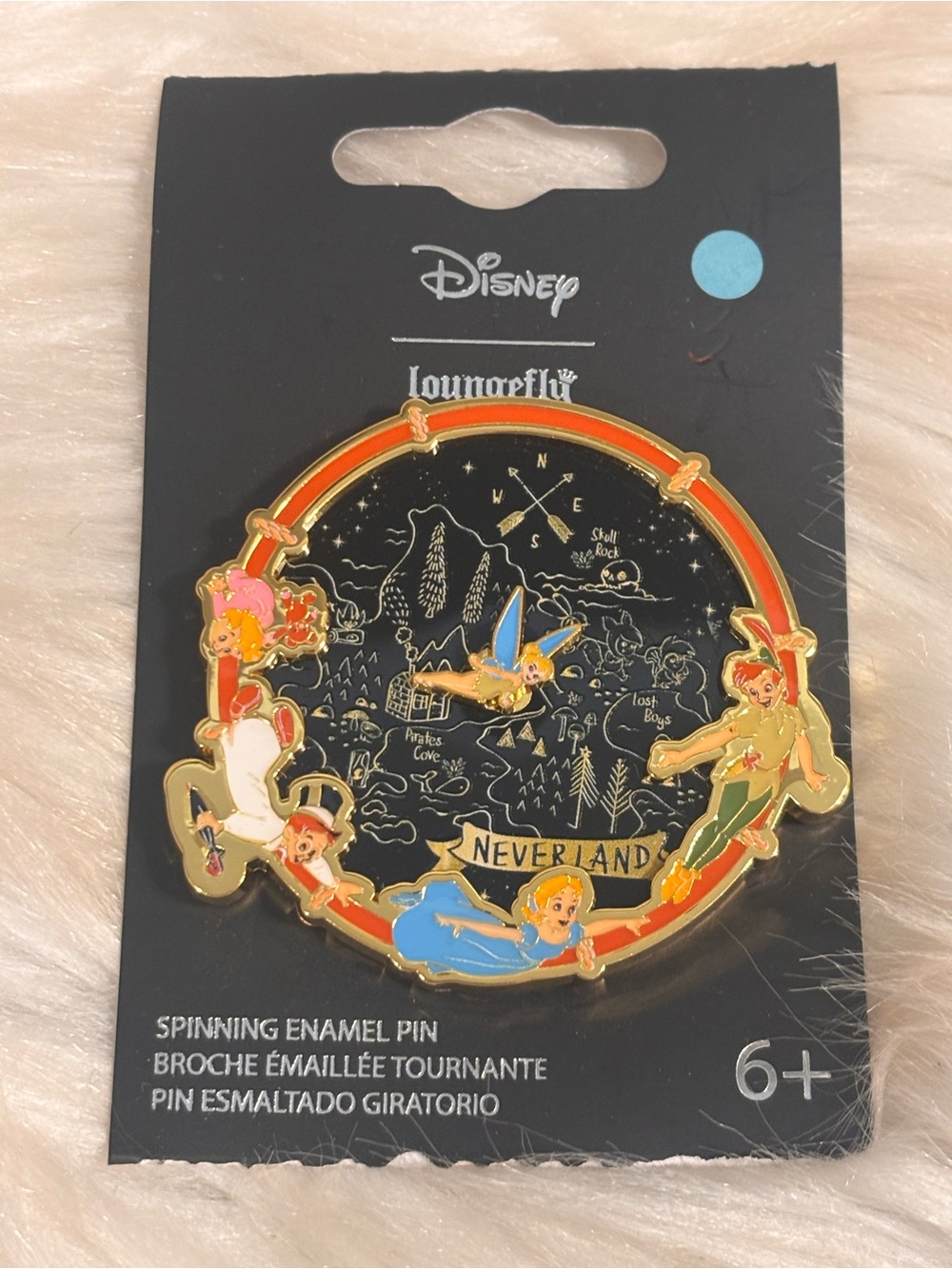 Loungefly Disney Peter Pan Spinning
Enamel Pin - NEW
